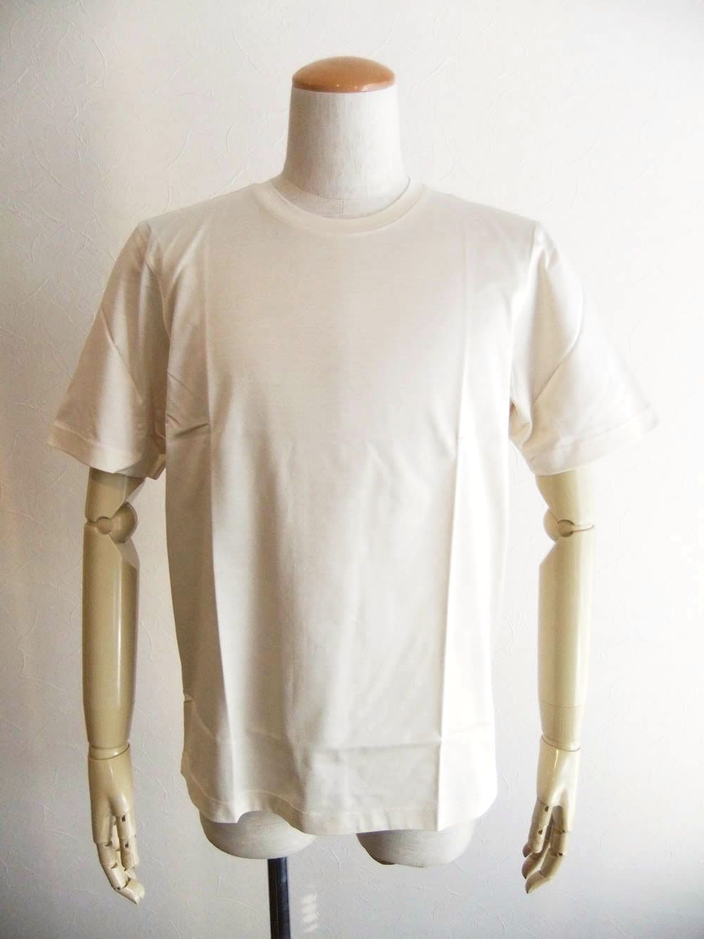 マーセライズ クルーネック Tシャツ (アイボリー)