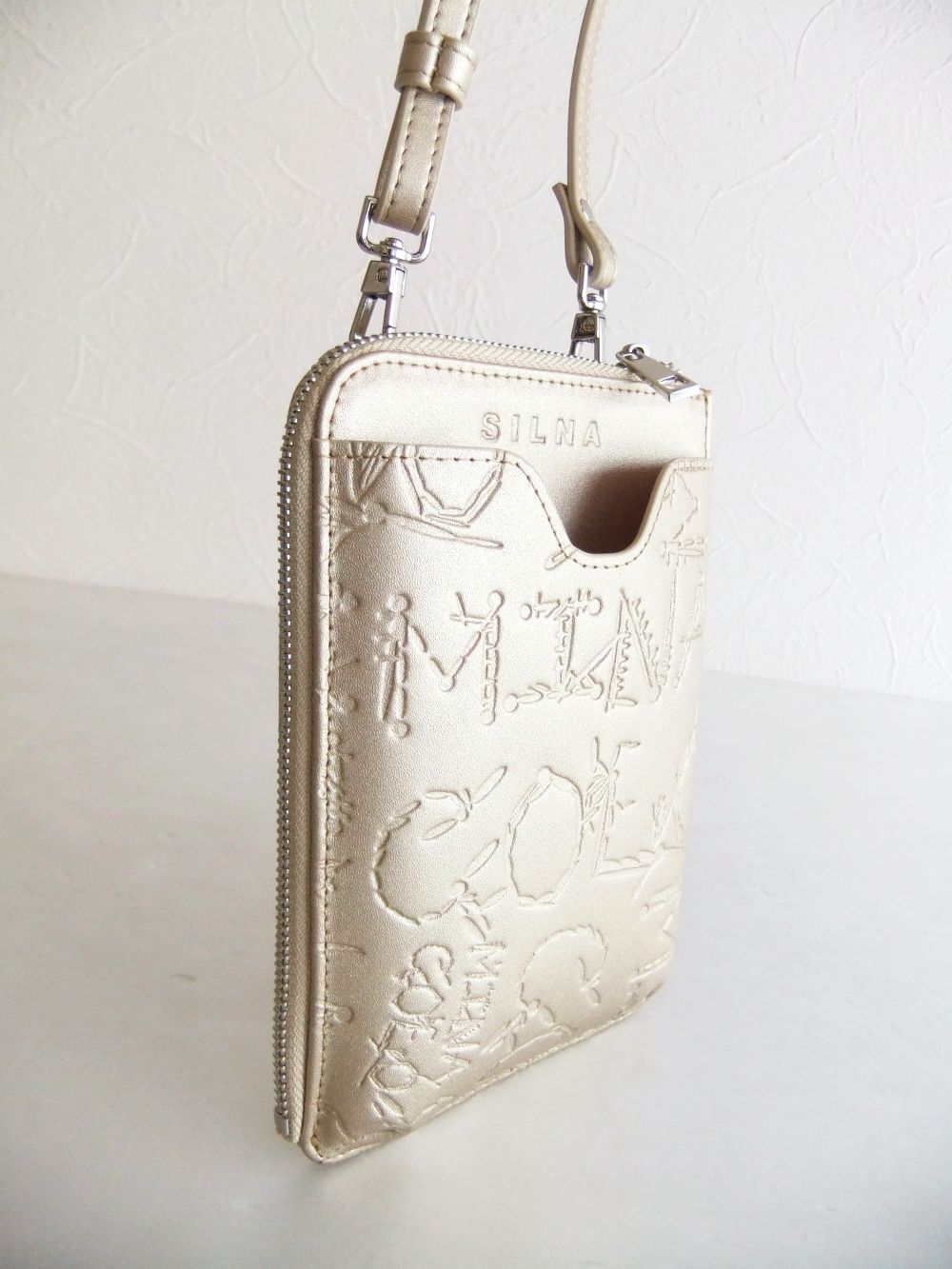 SERENA 2 - MONO PHONE CASE  モバイル ポシェット  (ゴールド)  SZ1503