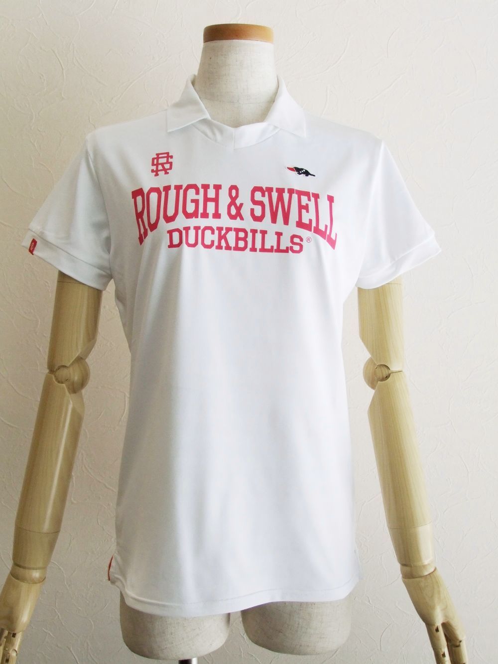 【LADIES】DUCKBILLS SKIPPER W.  (ホワイト)   半袖スキッパーポロ  RSL-21012