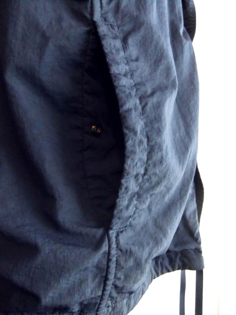 T-ST NYLON HOODED LENS OVERSHIRT  (ネイビー) ジップアップ パーカー ブルゾン