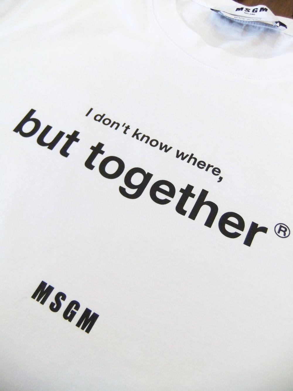 MESSAGE プリント LOGO  ロゴ  T-SHIRT  ( ホワイト )  3040MM182