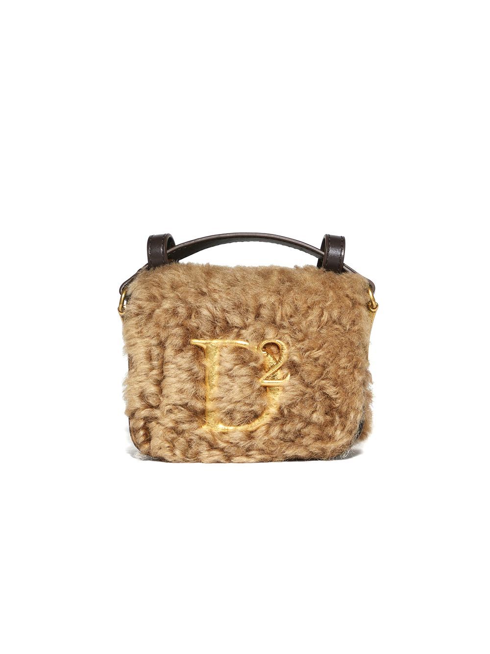 D2 STATEMENT CROSSBODY  ロゴ  ムートン  ミニ ショルダーバッグ