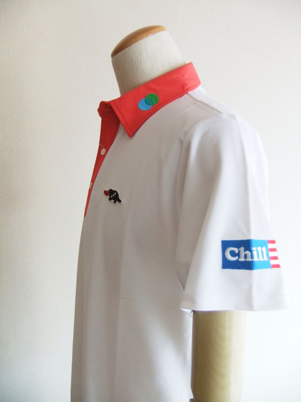 COLORED COLLAR POLO  (オレンジ)   半袖ポロ  RSM-25006