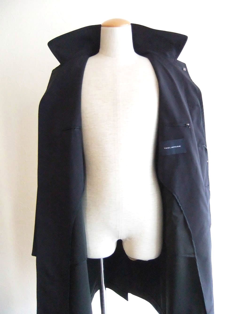 SALOMON  (ネイビー) ナイロンストレッチ バルカラーコート