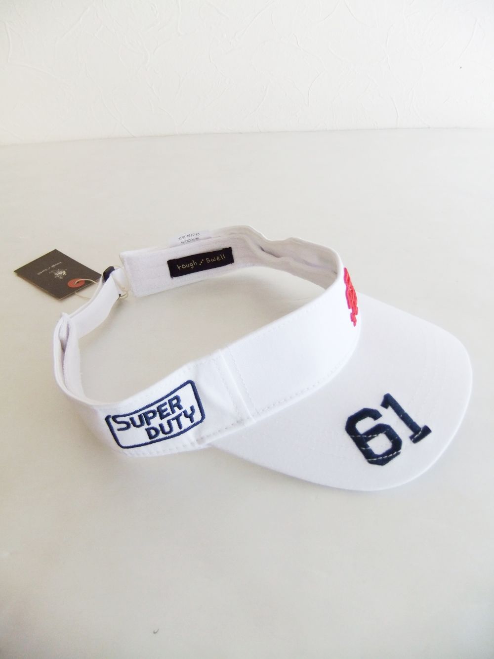 TOUR SUN VISOR (ホワイト) ロゴ入り サンバイザー  RSA-23004