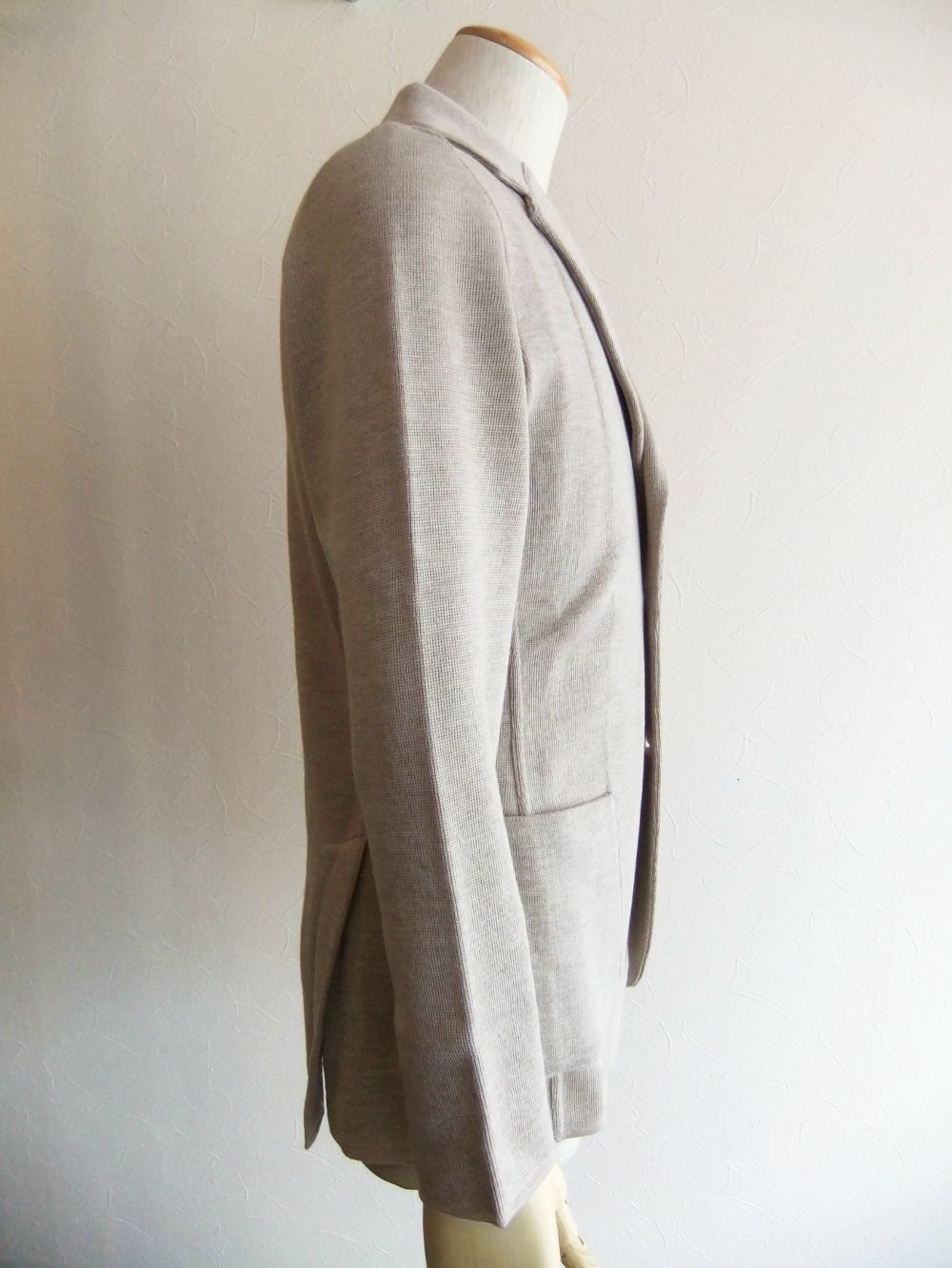 KNIT 2B JACKET  (ベージュ)   ニットジャケット  LJM56