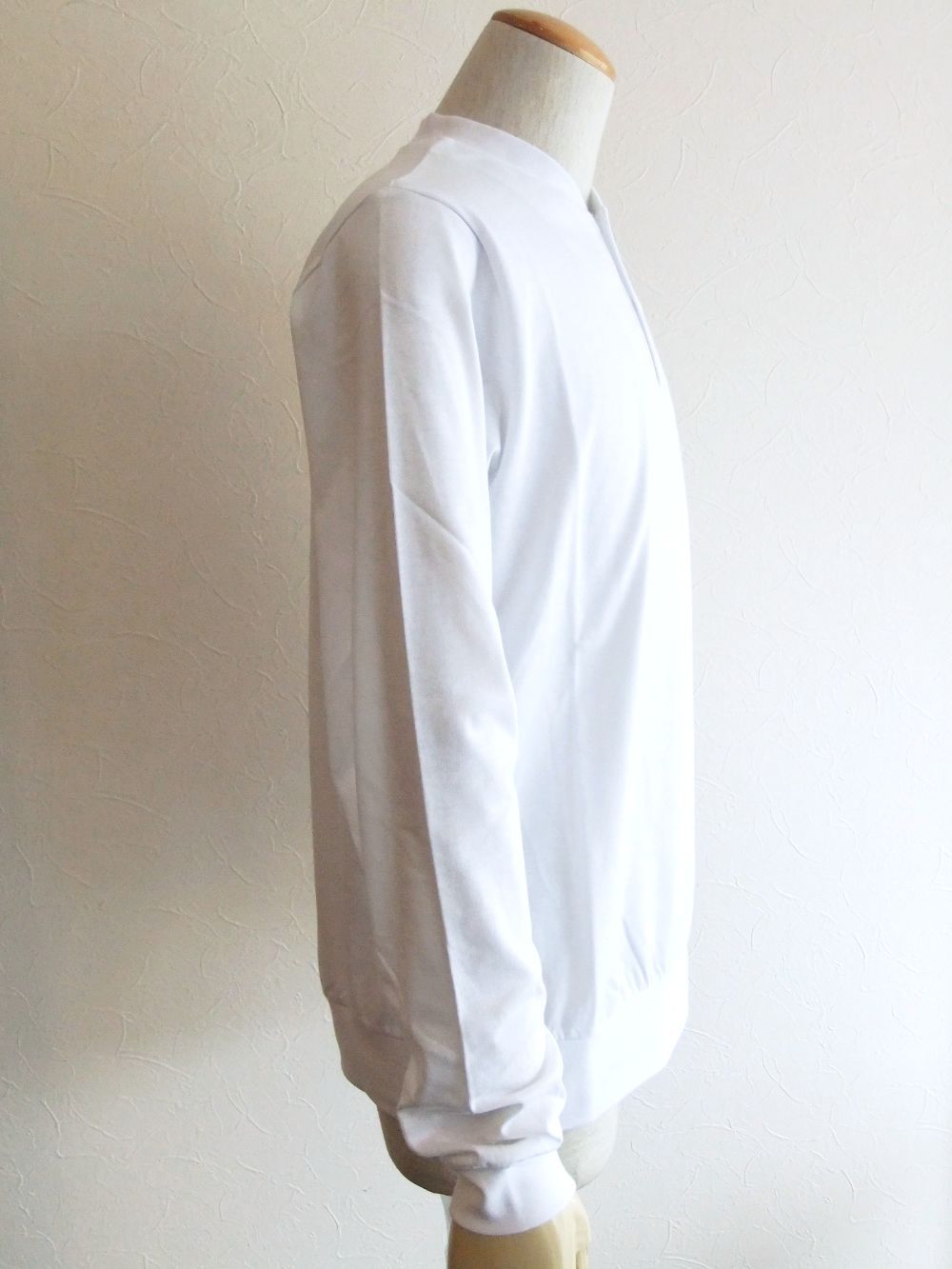 GRILLO LUNGO    (ホワイト)  ヘンリーネック長袖Tシャツ