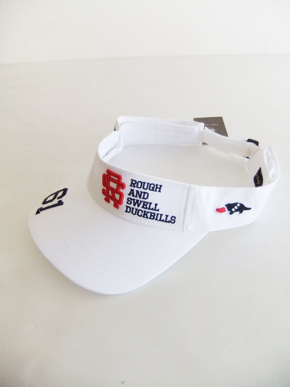 TOUR SUN VISOR (ホワイト) ロゴ入り サンバイザー  RSA-23004