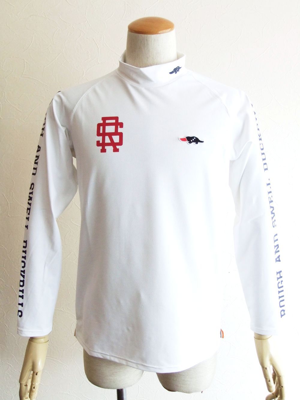 ATHLETIC MOCK  (ホワイト)  モックネック 長袖ポロシャツ  RSM-22233