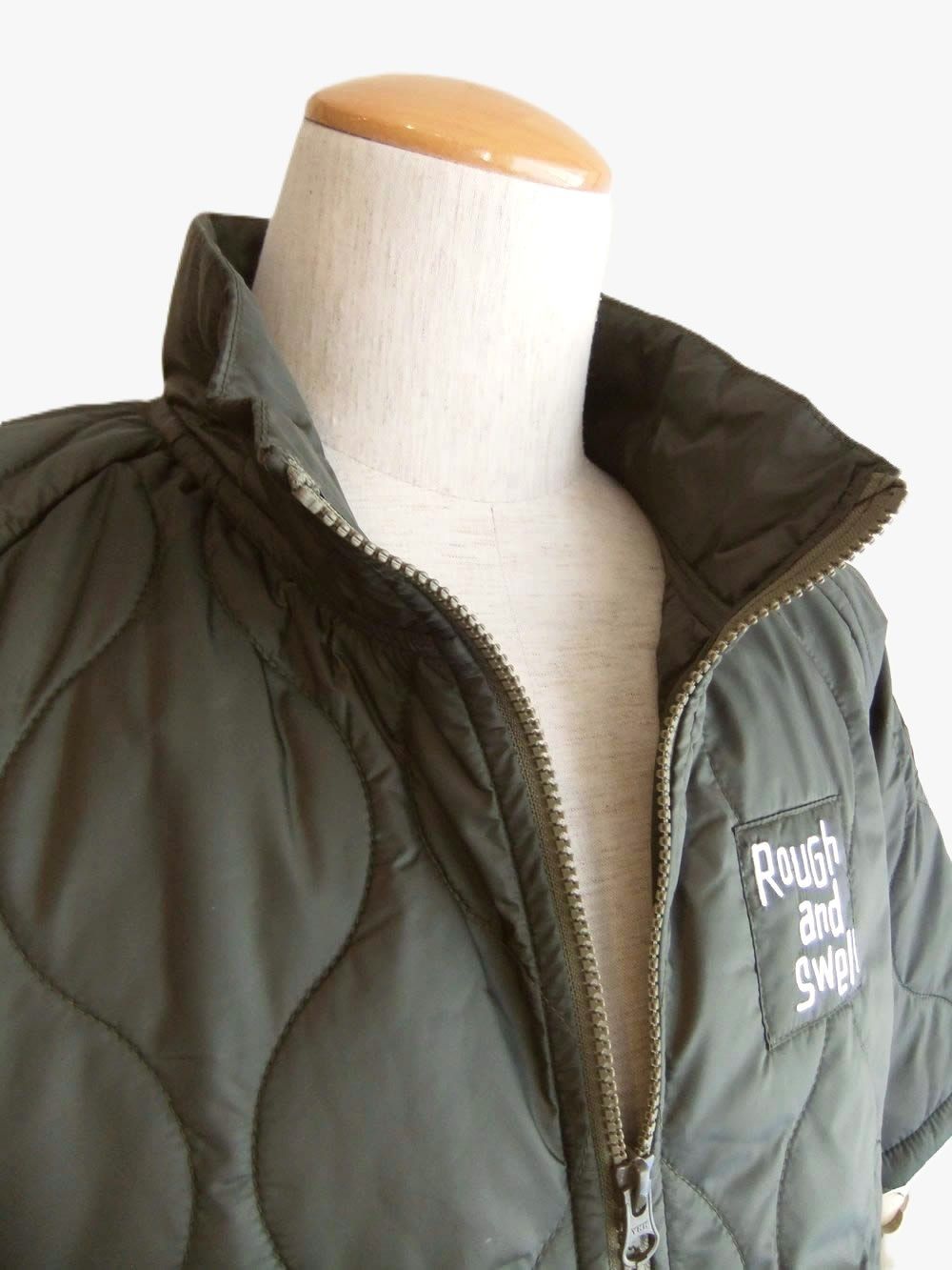 WAVY JACKEY S.S  (オリーブ)  中綿入り 半袖ブルゾン    RSM-26253
