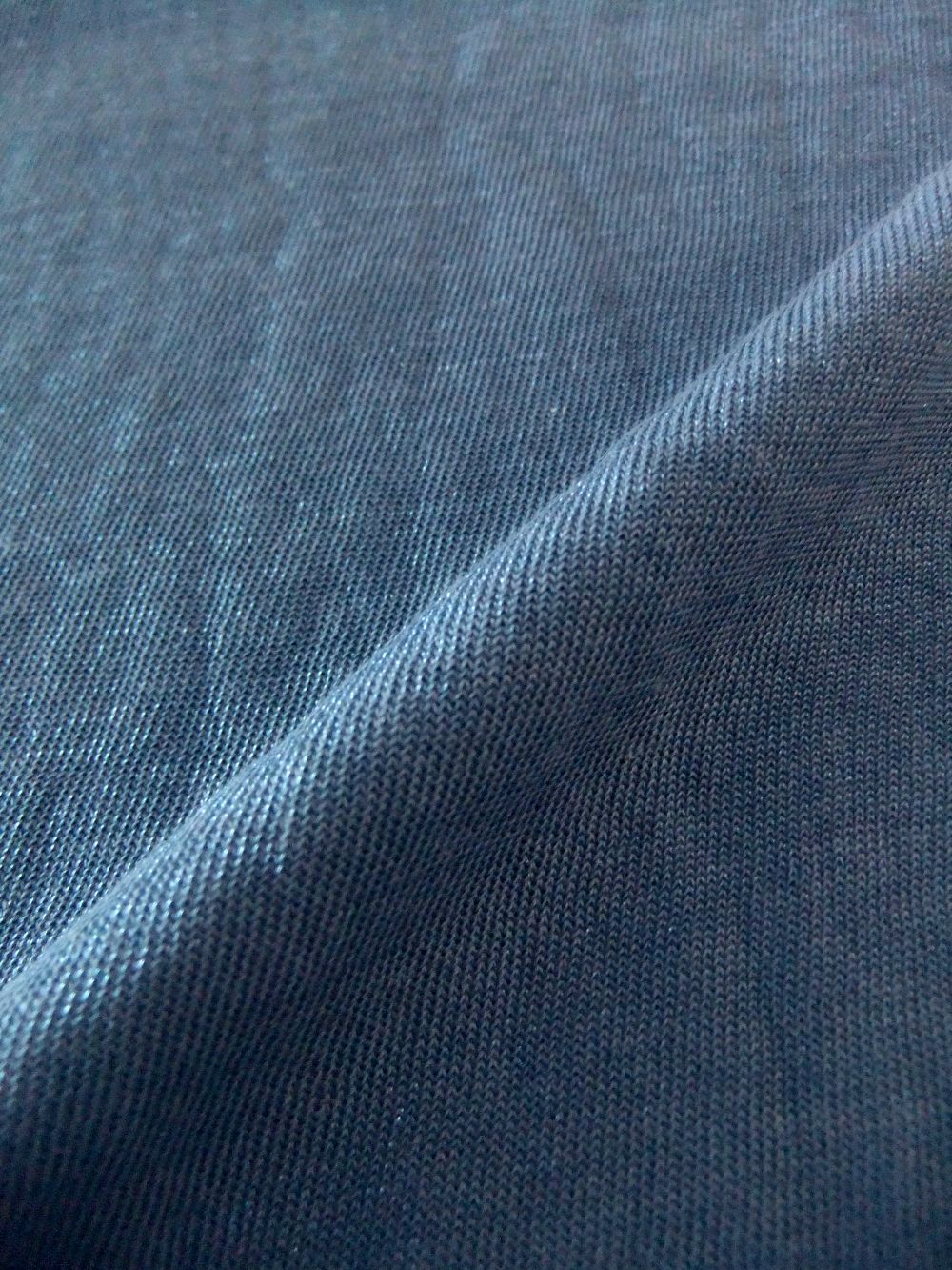 【jeune】 パフスリーブ コットン ラメ Tシャツ  (ブルー) J145817M