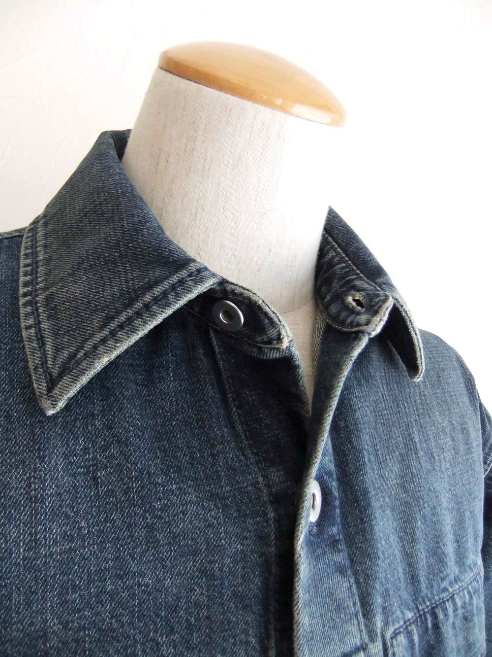 LOGO 半袖デニムシャツ