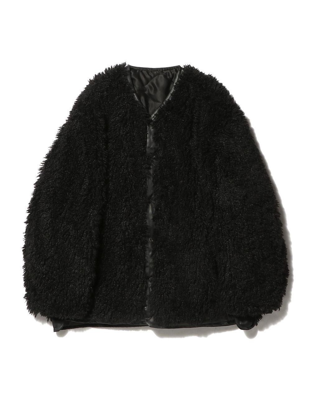 ノーカラー キルティング ブルゾン