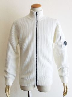 MERINO WOOL STAND COLLAR KNIT    リブ編みZIPスタンドカラーセーター