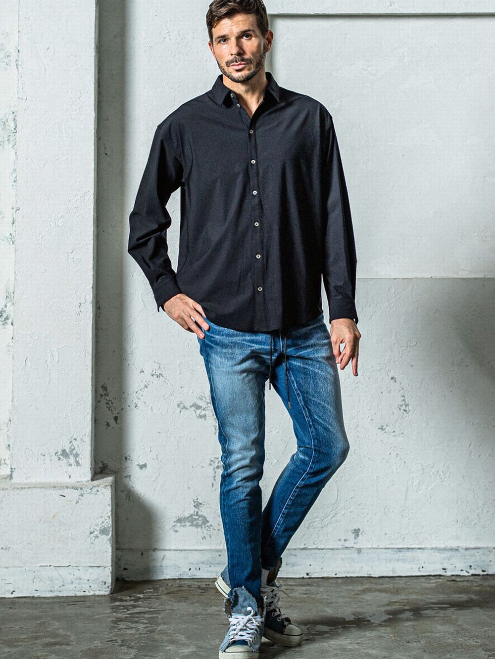 NYLON JACK SHIRTS （ブラック）  ナイロン シャツ ジャケット