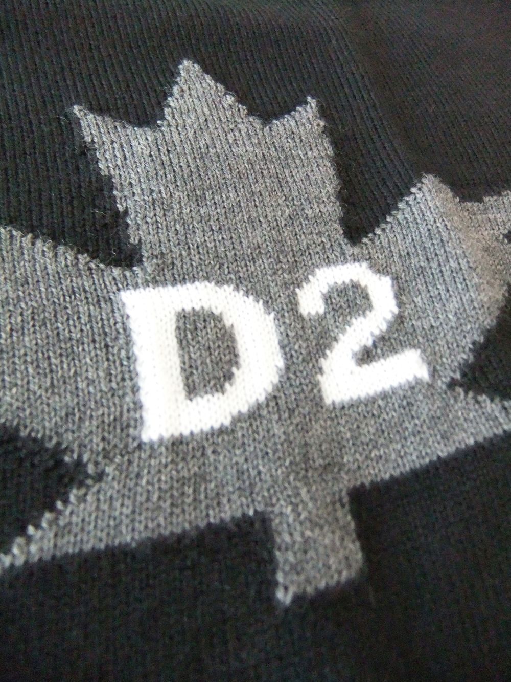 D2 LEAF CREWNECK KNIT ウール ロゴ クルーネックセーター  S74HA1371