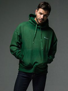 VINTAGE loose hoodie  (グリーン)  度詰め裏毛ヴィンテージルーズパーカー