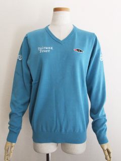 【LADIES】 FAIRWAY FEVER V- NECK W.   ロゴ入り Vネックセーター  RSL-22036
