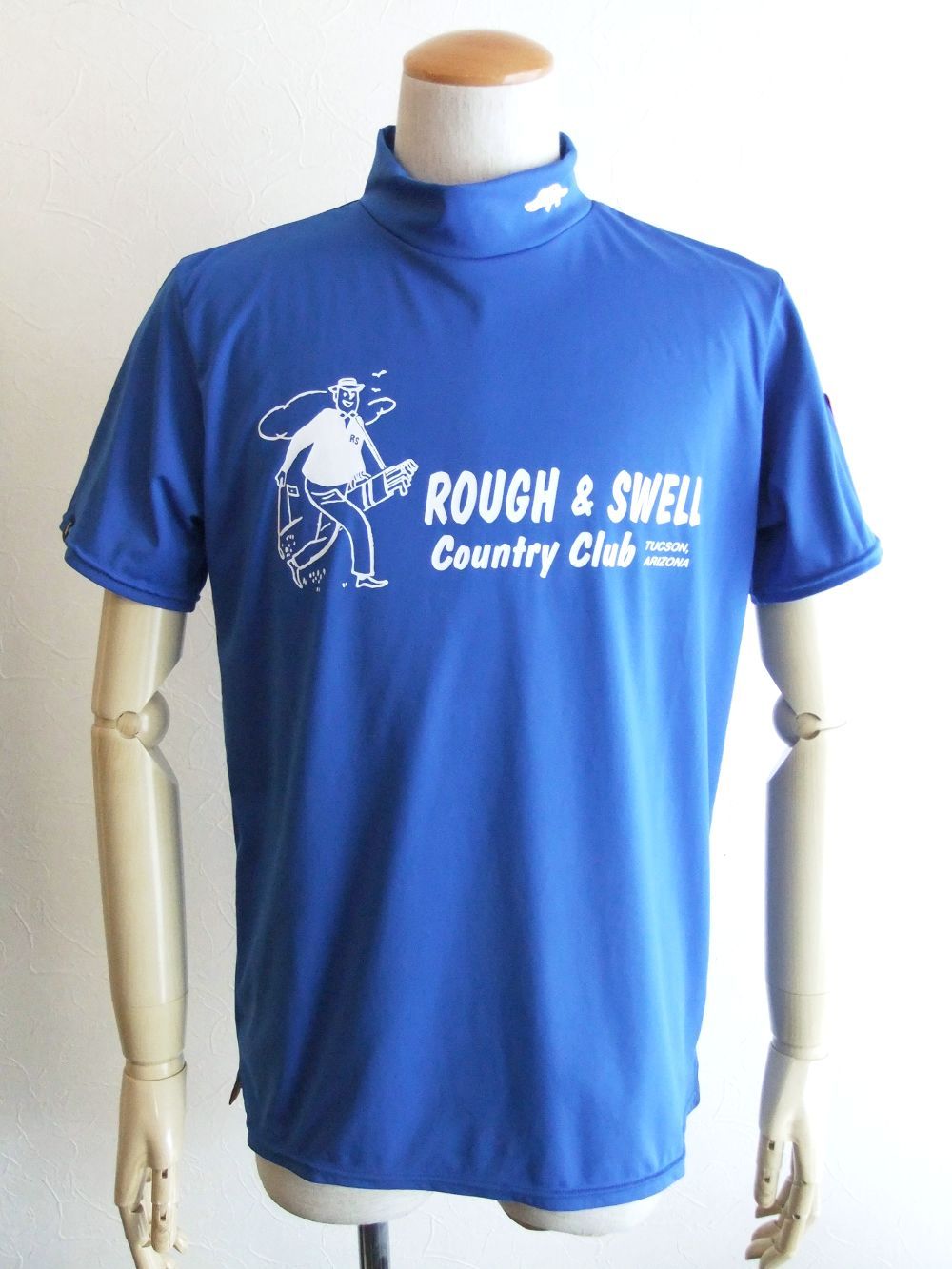 rough & swell モックネック 半袖ポロシャツ rough&swell［ラフアンドスウェル］RS FLAG MOCK/半袖モック