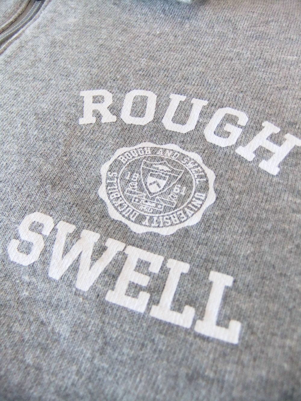COLLEGE ZIP UP SWEAT  ロゴ入り 半袖 ZIP スウェット   RSM-25044