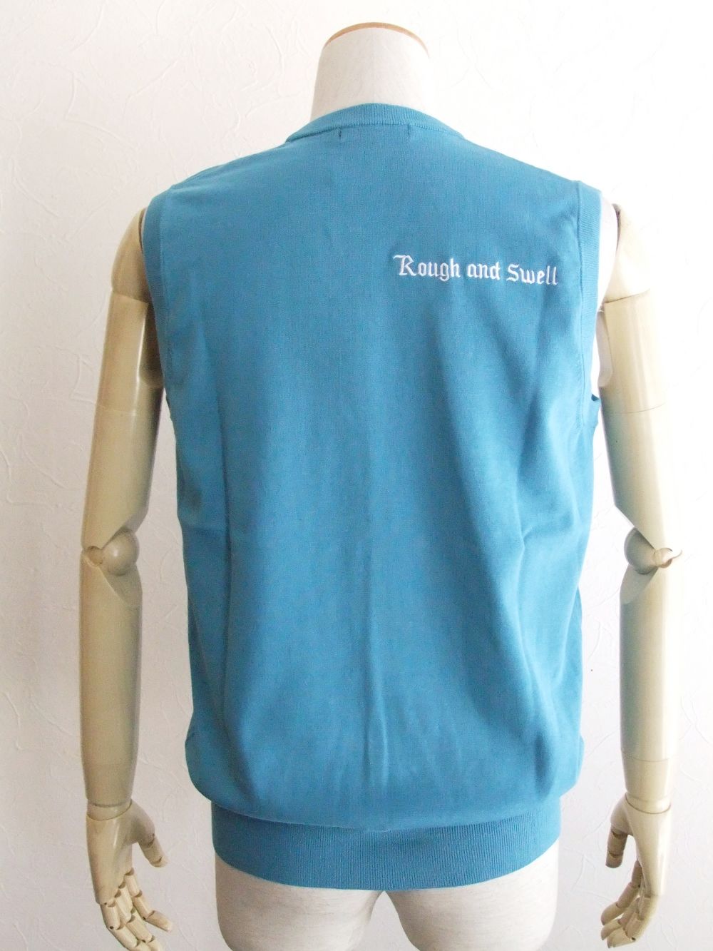 FAIRWAY FEVER VEST   (ターコイズ) ロゴ入りコットンベスト  RSM-22088