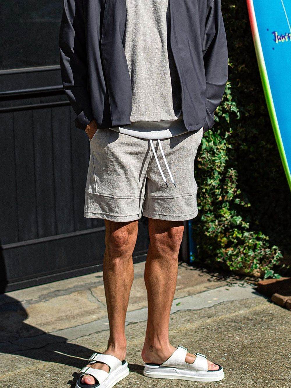 TYLER PILE SHORTS  パイル ショートパンツ  (グレージュ)