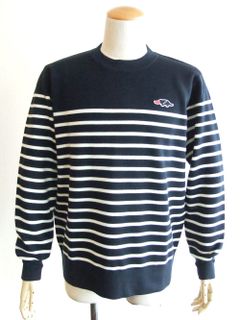 PABLO SWEATER   パネルボーダー柄ニット (ネイビー)  RSM-22281