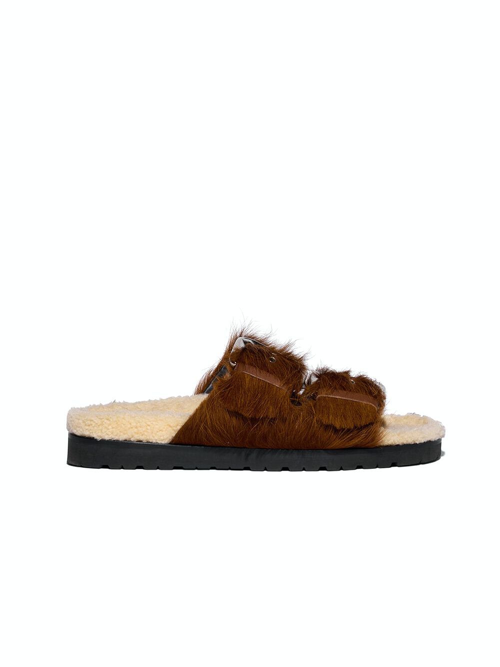 ROCK YOUR ROAD SANDALS   ファー / レザーサンダル