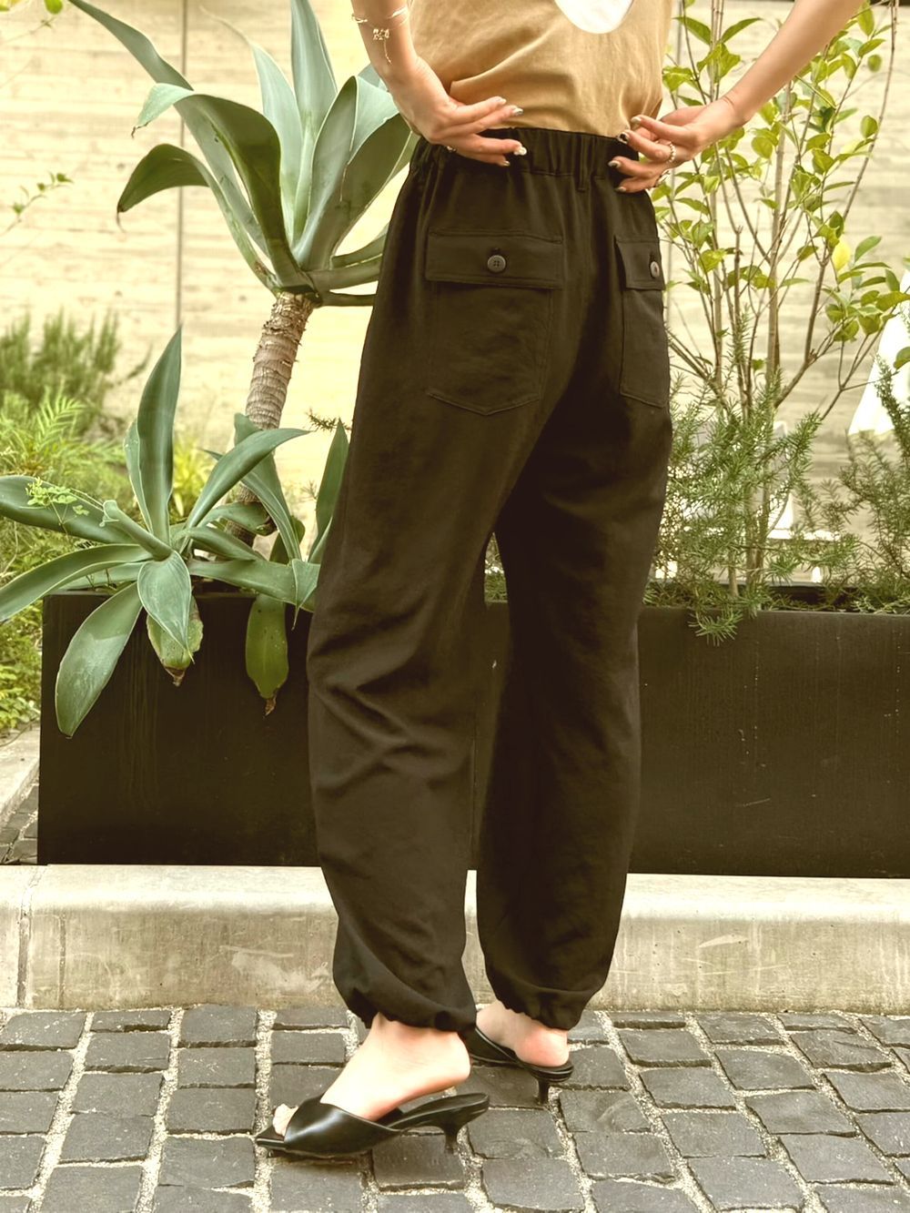 Mat Stretch Georgette Baker Pants  マット ストレッチ ジョーゼット パンツ   535607