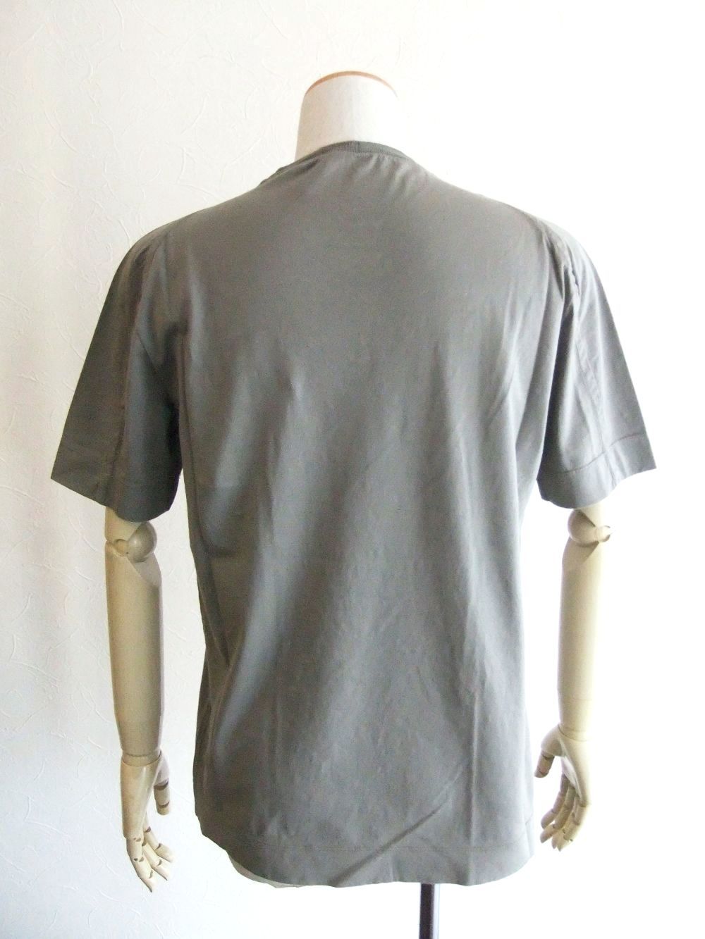 コットン/リネン （グレージュ） クルーネックTシャツ