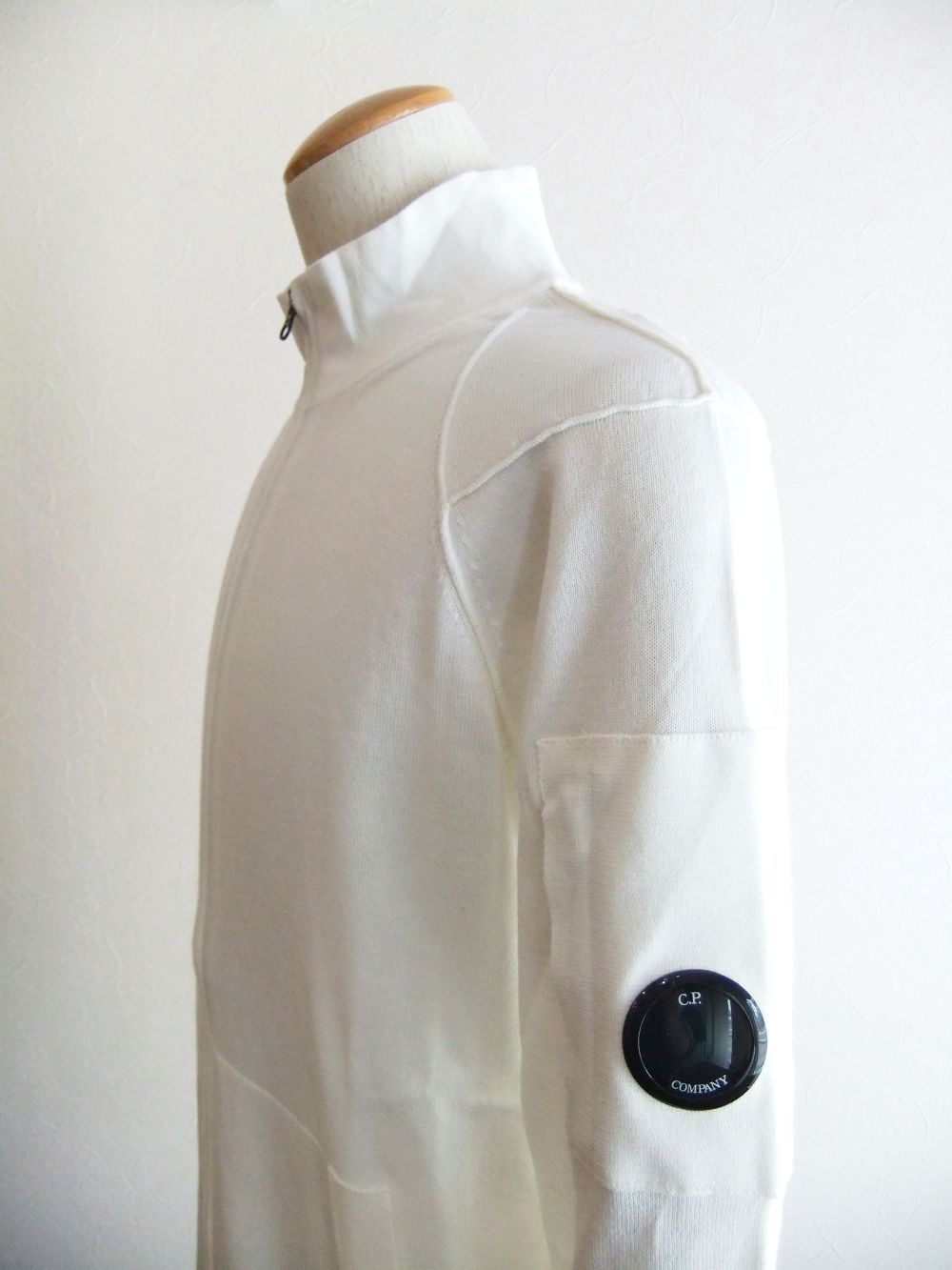 SEA ISLAND ZIPPED KNIT  (ホワイト)  ZIP カーディガン