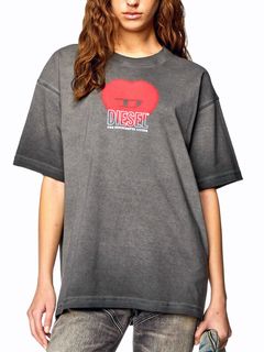 《LADIES》  DIESEL  ❤＋ ロゴプリント T-SHIRT   A12838-AMDA