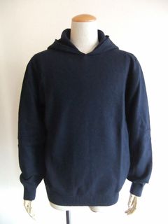 HOODED JUMPER  HOODY DARK   (ネイビー)  ウール フーディ