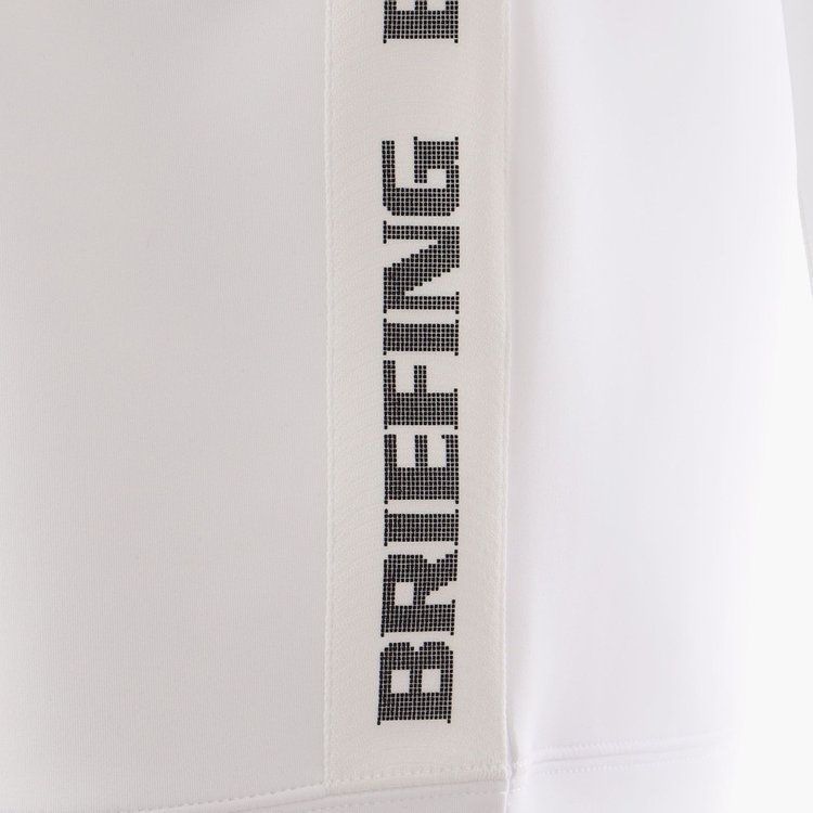 MENS SIDE LOGO LINE CREW NECK （ホワイト）  ストレッチ ロゴ クルーネックスウェット