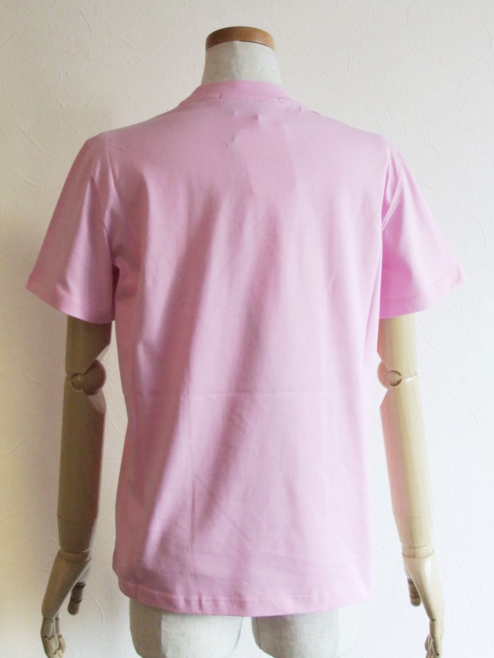 《LADIES》 筆描き ロゴプリント コットン Tシャツ (ピンク)  3041MDM60-217298