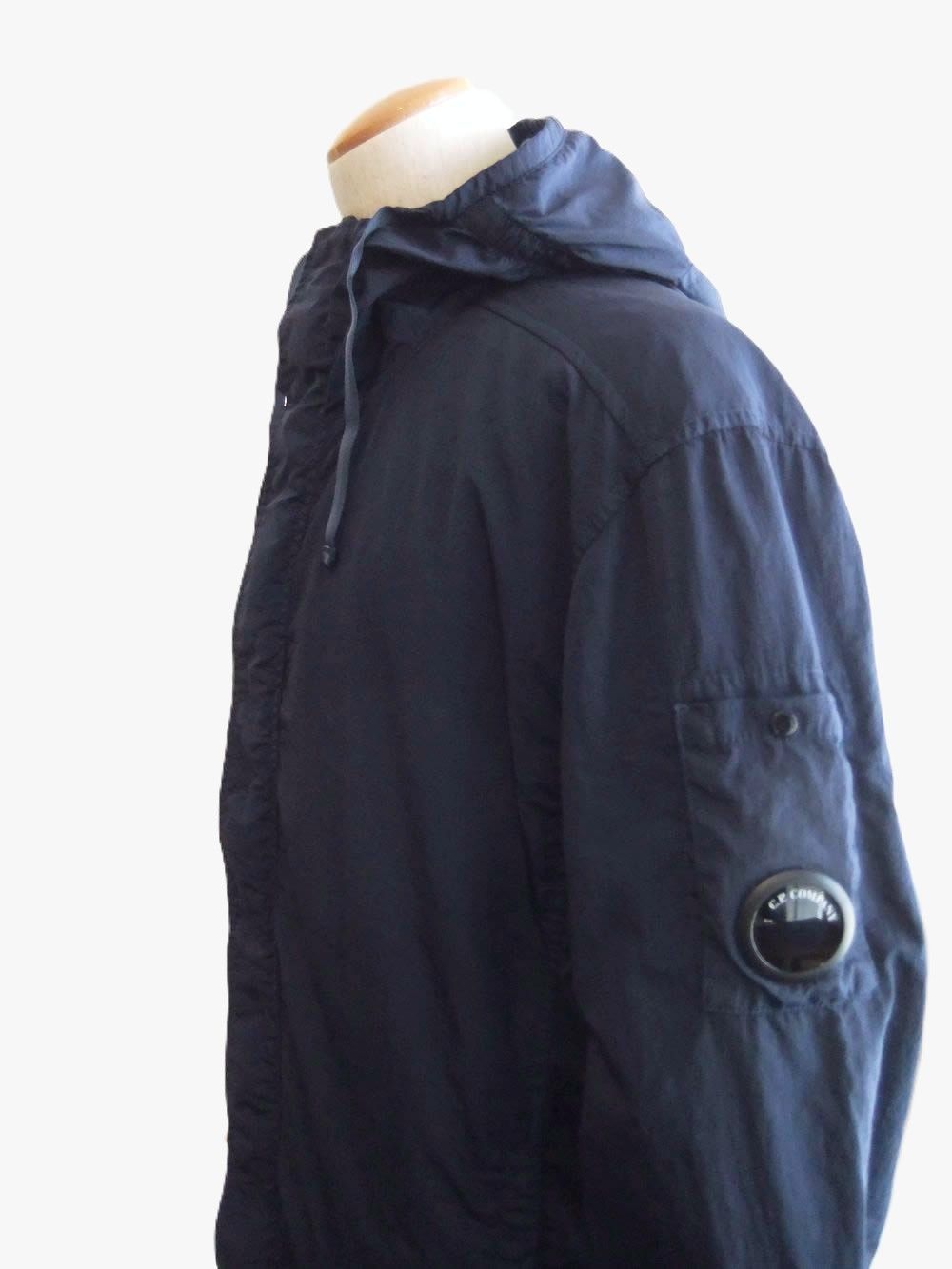 T-ST NYLON HOODED LENS OVERSHIRT  (ネイビー) ジップアップ パーカー ブルゾン