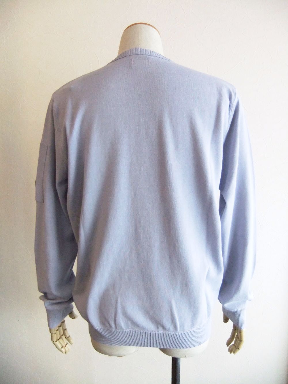 COTTON CREPE CREW NECK KNIT  (ラベンダー） コットン クルーネック セーター