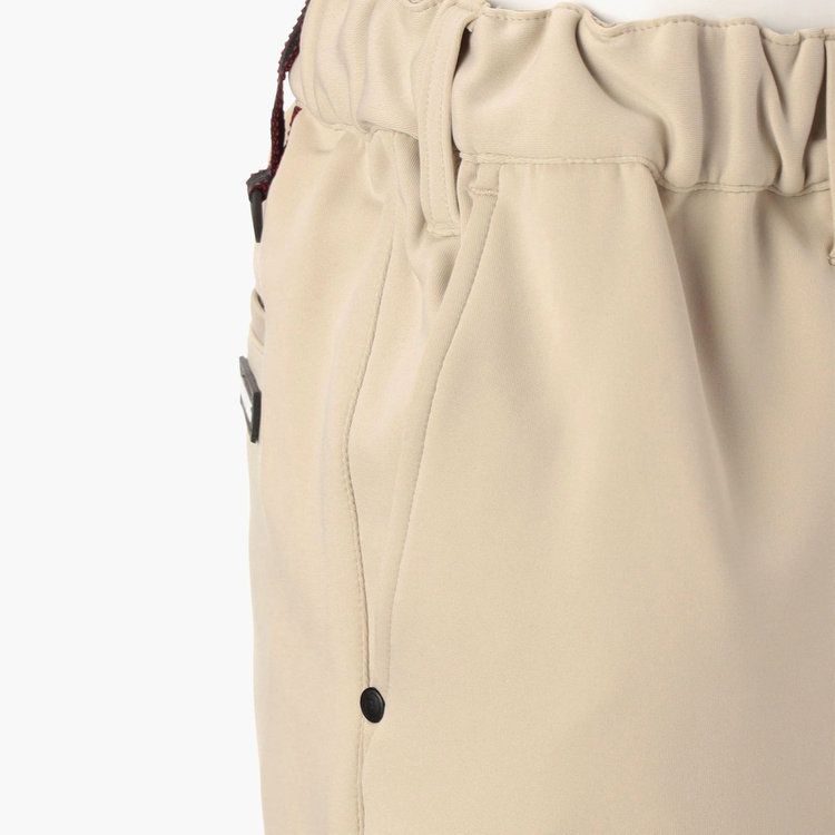 MENS 3D LOGO SLIM PANTS  (ベージュ) ロゴ ストレッチジャージパンツ