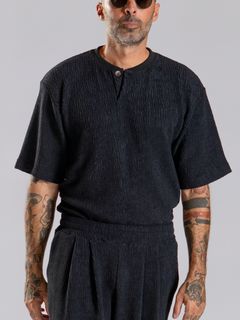 T-SHIRT IBIZA     ヘンリーネック 半袖Tシャツ