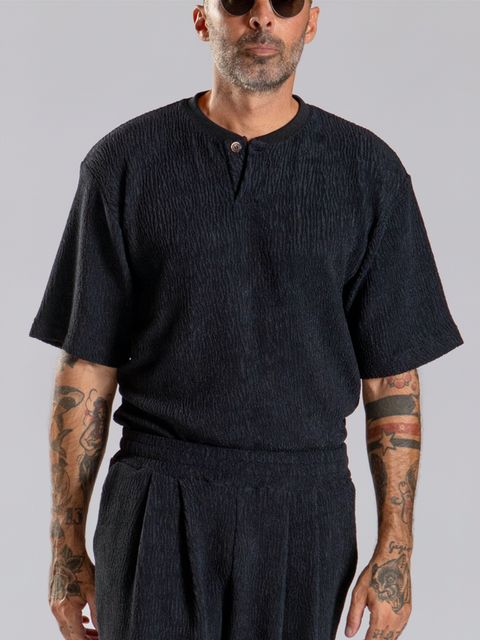 T-SHIRT IBIZA     ヘンリーネック 半袖Tシャツ