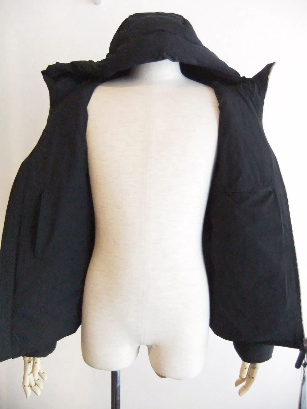 JACK-Z  (ブラック)   撥水 ストレッチナイロン フーデッドダウンジャケット