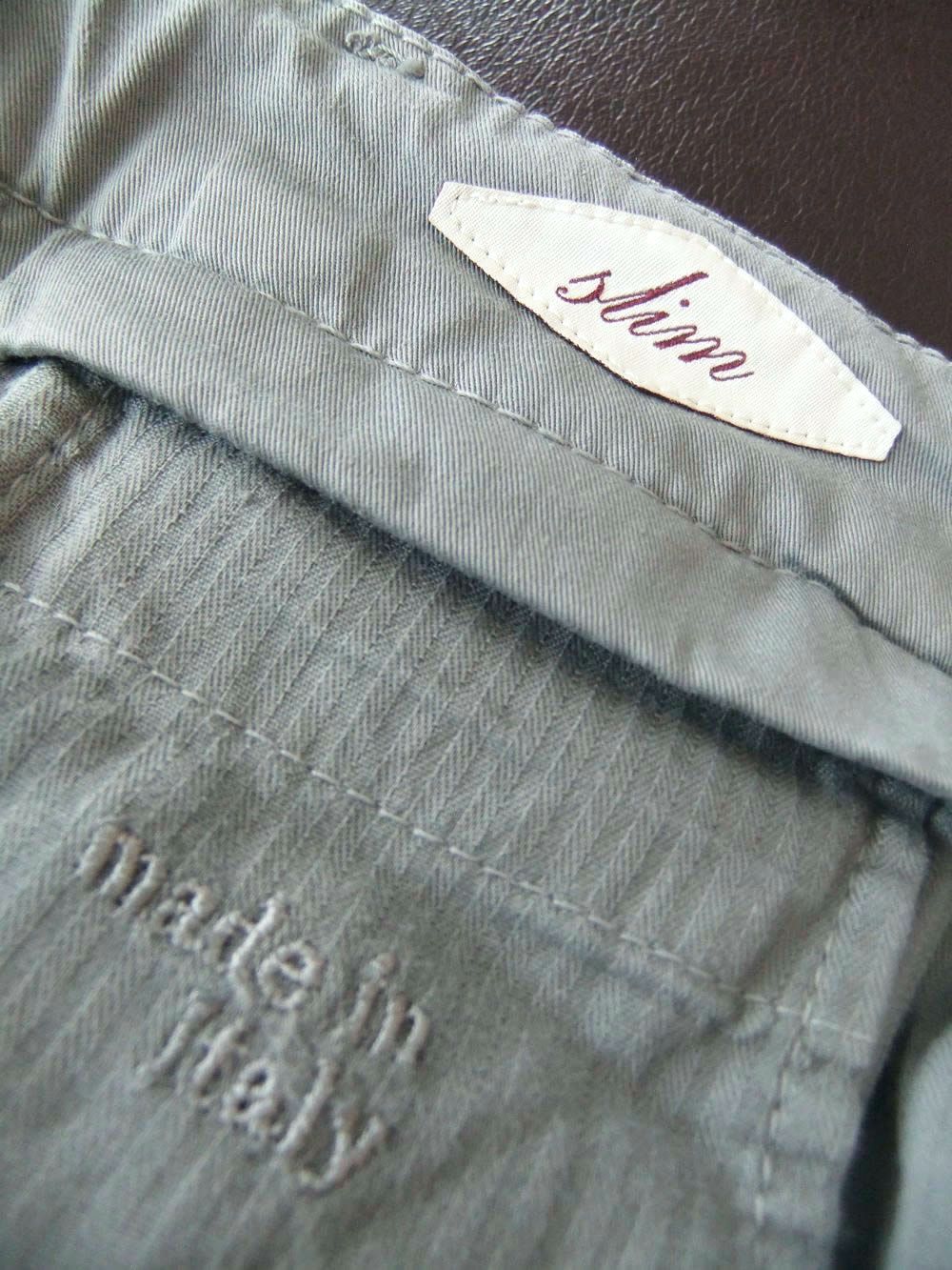 BRIGLIA 1949 BG07  (グレー)  コットンストレッチ ワンプリーツ テーパードパンツ