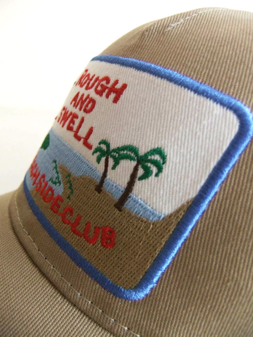 BEACH SIDE MESH CAP  (ベージュ)   ロゴ入り ワッペン付き キャップ    RSA-26004