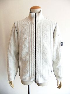 COTTON CHENILLE W/FACE ZIPPED CARDIGAN    ワッフルニット ZIP カーディガン