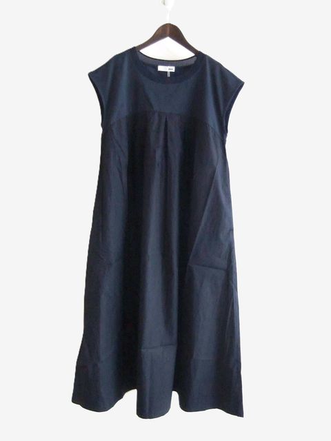 【jeune】 天竺＋布帛 コンビ タック ワンピース   J150729M