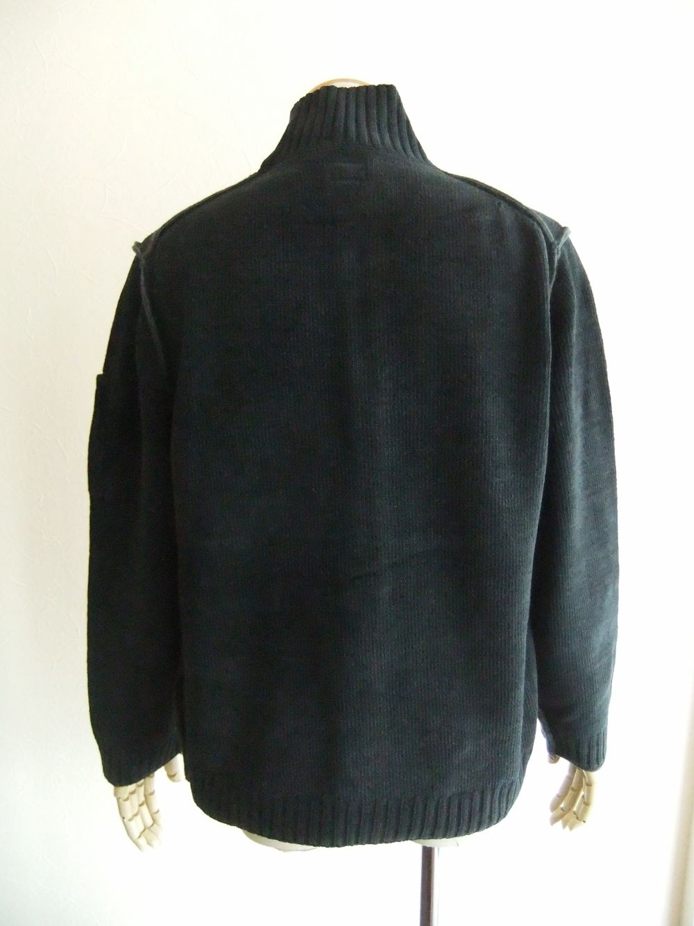 COTTON CHENILLE W/FACE ZIPPED CARDIGAN    ワッフルニット ZIP カーディガン