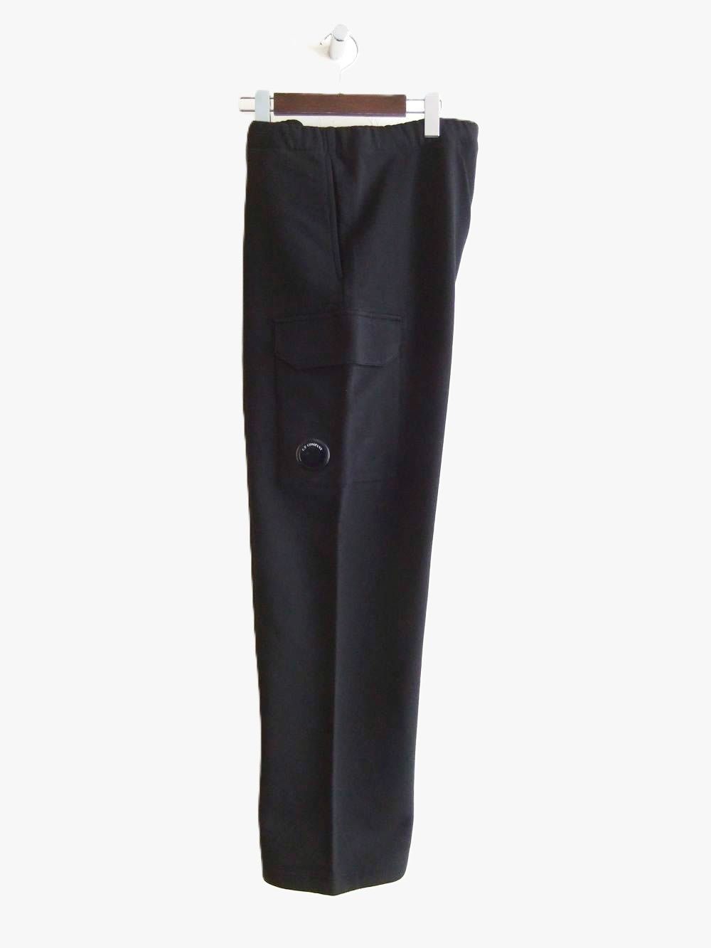 DIAGONAL RAISED FLEECE CARGO LENS SWEATPANTS   (ブラック) スウェット カーゴパンツ