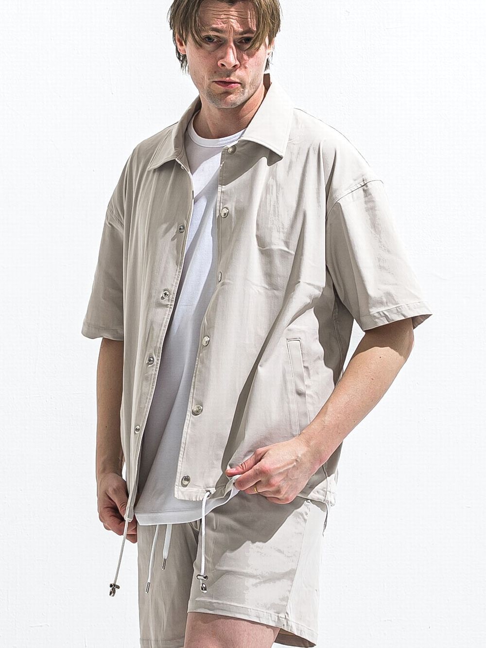 NYLON HALF COACH JACKET  ハーフスリーブ コーチ ジャケット