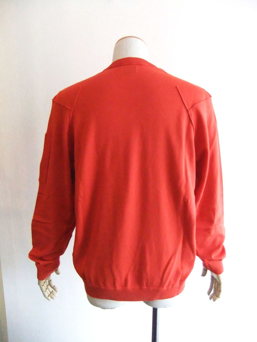 SEA ISLAND COTTON CREW NECK KNIT  (ブラッドオレンジ） コットン クルーネック セーター