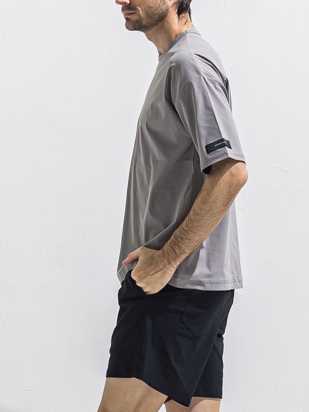 NYLON OVER T  (グレー)   ナイロンオーバーTシャツ